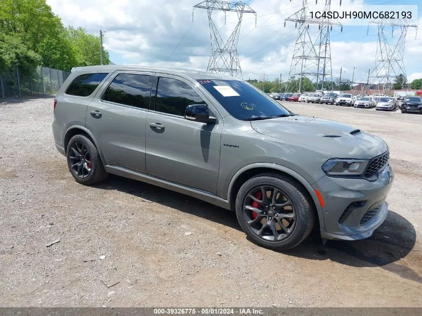 2021 Dodge Durango Srt Hellcat Awd VIN: 1C4SDJH90MC682193 Lot: 39326775