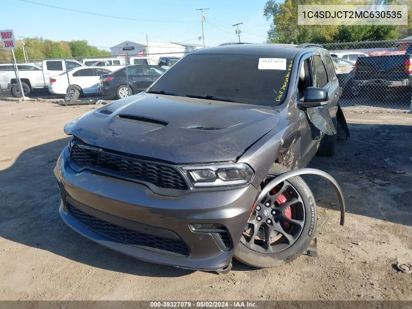 2021 Dodge Durango R/T Awd VIN: 1C4SDJCT2MC630535 Lot: 39327079