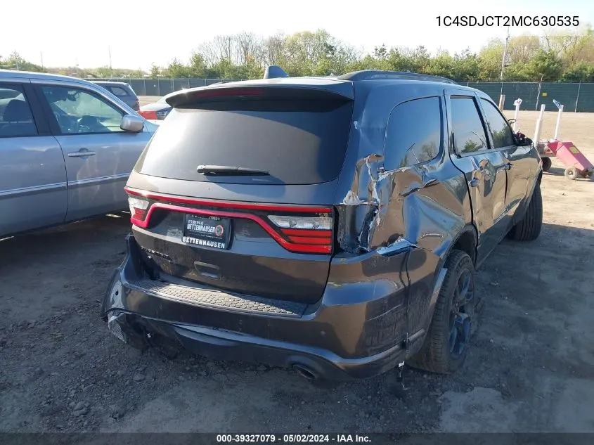 2021 Dodge Durango R/T Awd VIN: 1C4SDJCT2MC630535 Lot: 39327079