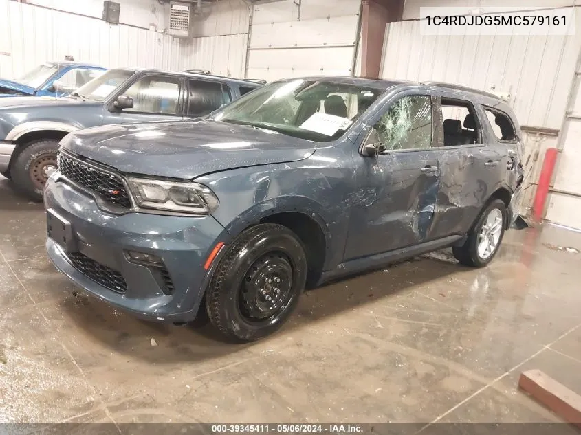 1C4RDJDG5MC579161 2021 Dodge Durango Gt Plus Awd