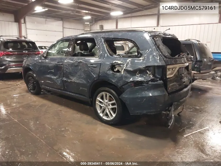 2021 Dodge Durango Gt Plus Awd VIN: 1C4RDJDG5MC579161 Lot: 39345411