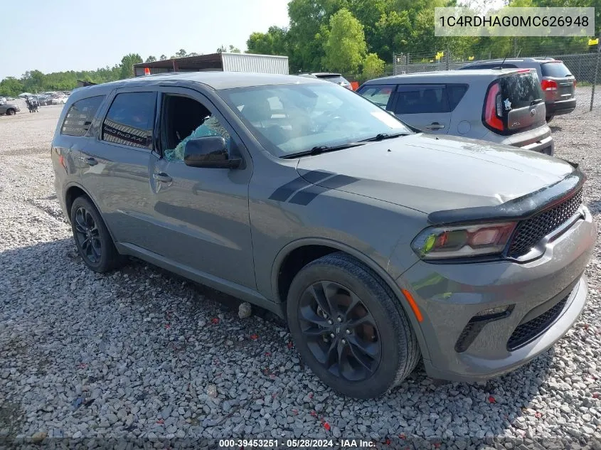 2021 Dodge Durango Sxt Plus Rwd VIN: 1C4RDHAG0MC626948 Lot: 39453251