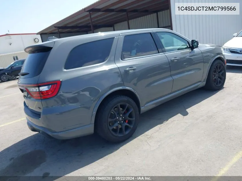 1C4SDJCT2MC799566 2021 Dodge Durango R/T Awd