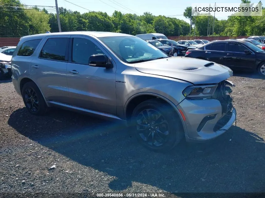 2021 Dodge Durango R/T Awd VIN: 1C4SDJCT5MC559105 Lot: 39540856