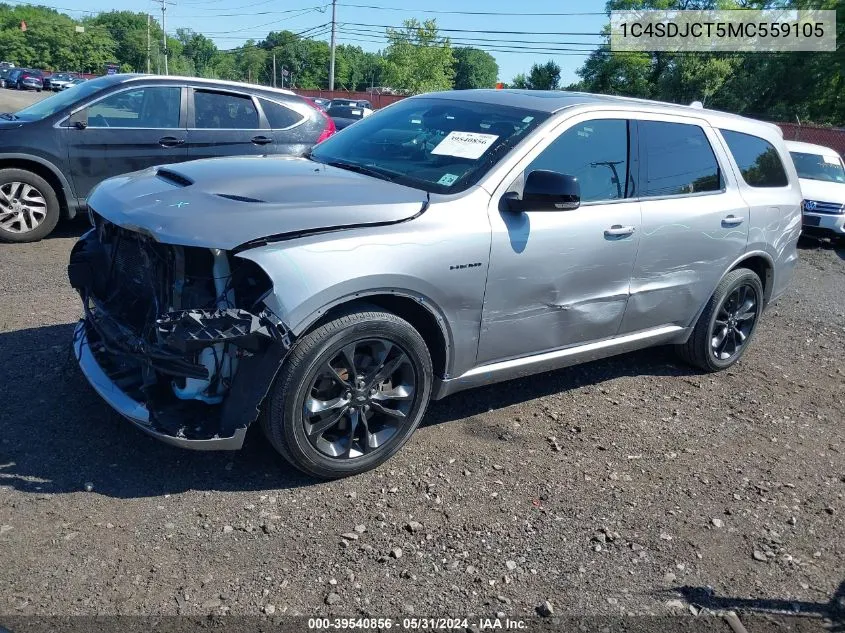 2021 Dodge Durango R/T Awd VIN: 1C4SDJCT5MC559105 Lot: 39540856