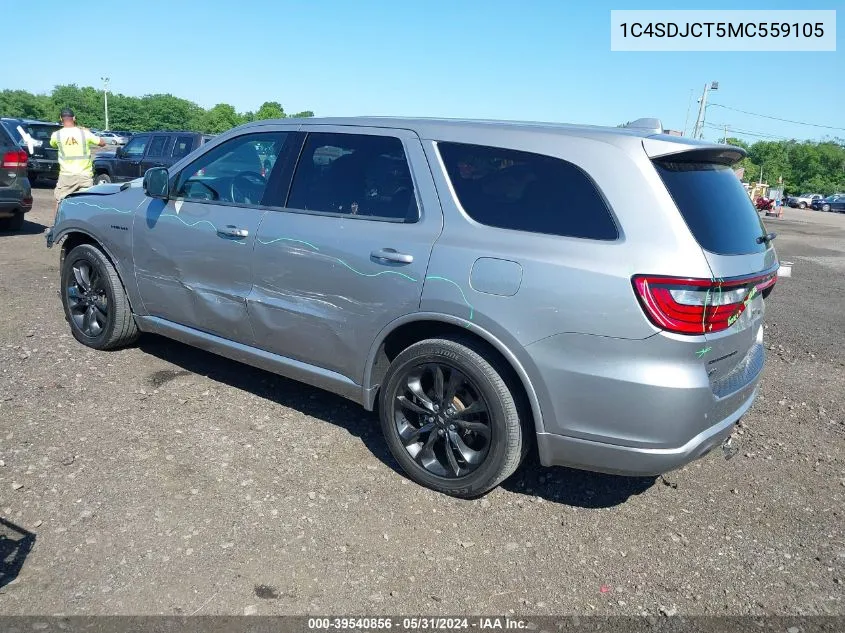 1C4SDJCT5MC559105 2021 Dodge Durango R/T Awd