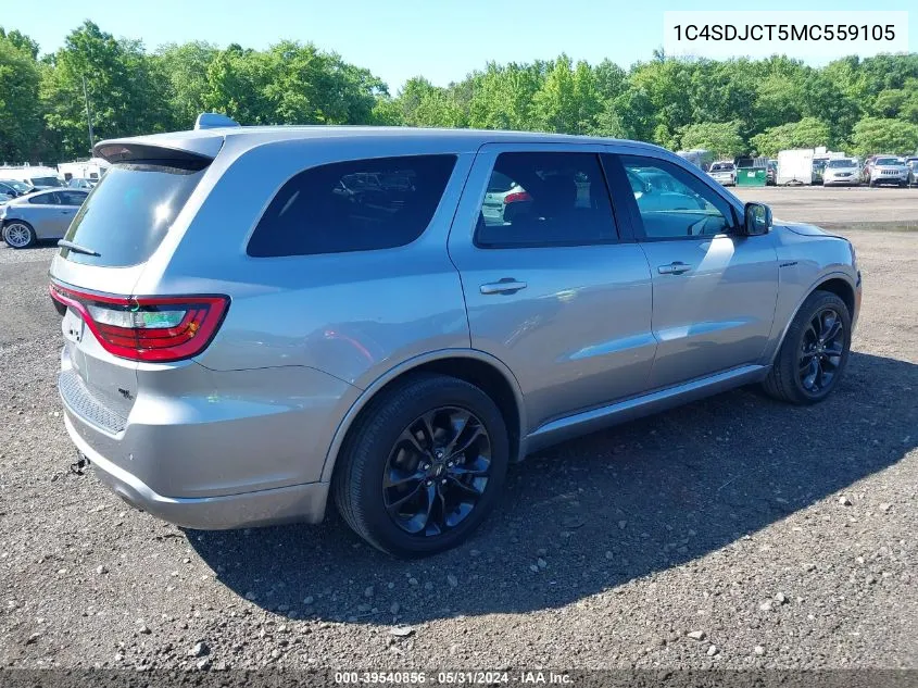 2021 Dodge Durango R/T Awd VIN: 1C4SDJCT5MC559105 Lot: 39540856