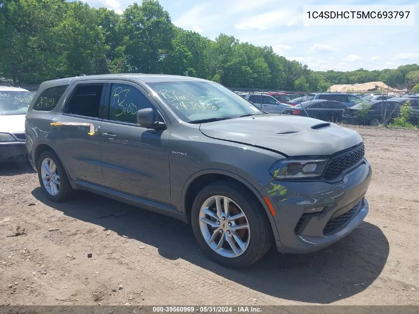 2021 Dodge Durango R/T Rwd VIN: 1C4SDHCT5MC693797 Lot: 39560969