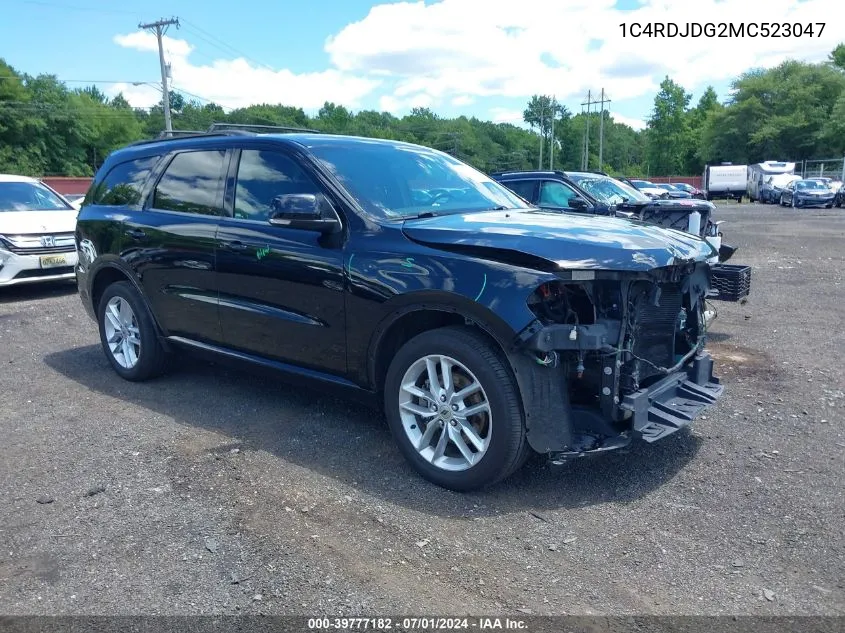 2021 Dodge Durango Gt Plus Awd VIN: 1C4RDJDG2MC523047 Lot: 39777182