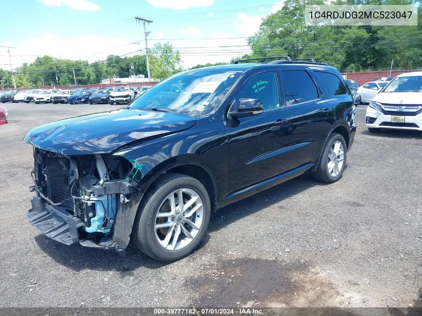 2021 Dodge Durango Gt Plus Awd VIN: 1C4RDJDG2MC523047 Lot: 39777182