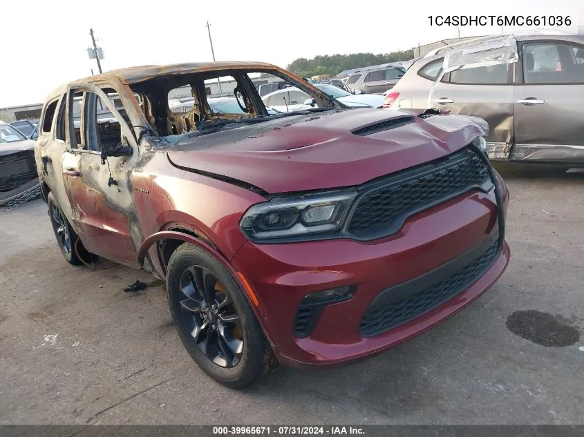 2021 Dodge Durango R/T Rwd VIN: 1C4SDHCT6MC661036 Lot: 39965671