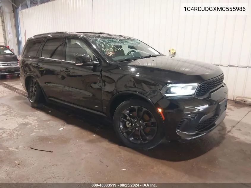 1C4RDJDGXMC555986 2021 Dodge Durango Gt Plus Awd