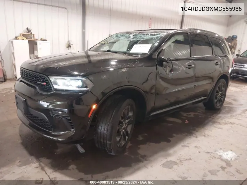 1C4RDJDGXMC555986 2021 Dodge Durango Gt Plus Awd