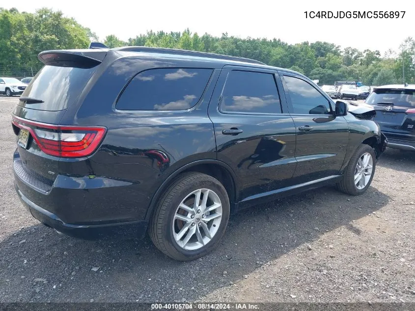 2021 Dodge Durango Gt Plus Awd VIN: 1C4RDJDG5MC556897 Lot: 40105704