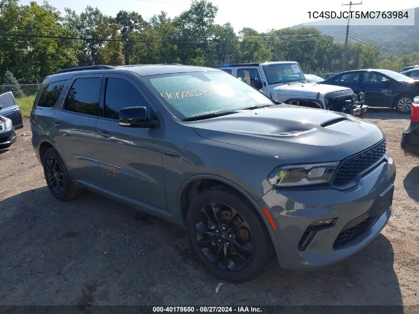 1C4SDJCT5MC763984 2021 Dodge Durango R/T Awd