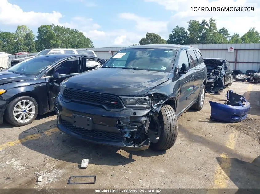 2021 Dodge Durango Gt Plus Awd VIN: 1C4RDJDG6MC636709 Lot: 40179133