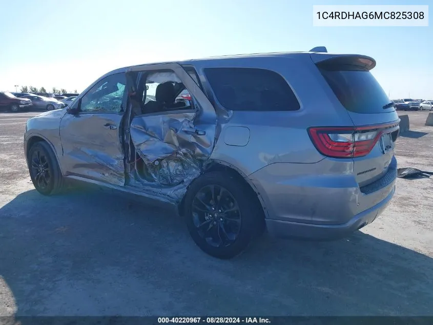 1C4RDHAG6MC825308 2021 Dodge Durango Sxt Plus Rwd