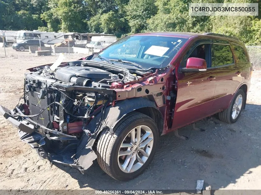 2021 Dodge Durango Gt Plus Awd VIN: 1C4RDJDG3MC850055 Lot: 40256361