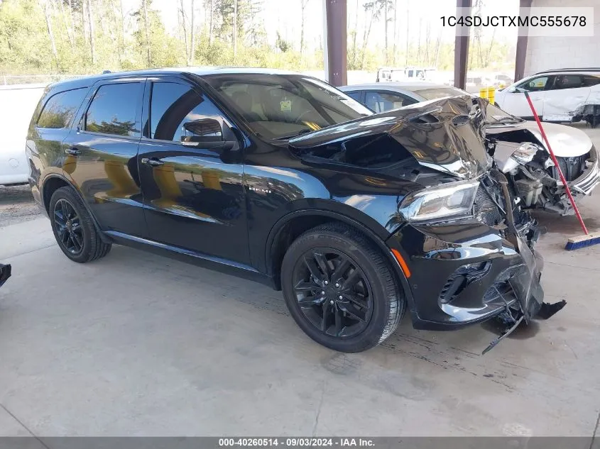 2021 Dodge Durango R/T VIN: 1C4SDJCTXMC555678 Lot: 40260514