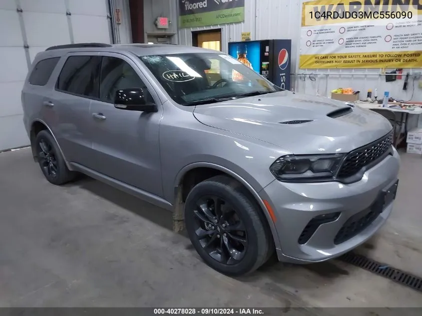 2021 Dodge Durango Gt Plus Awd VIN: 1C4RDJDG3MC556090 Lot: 40278028