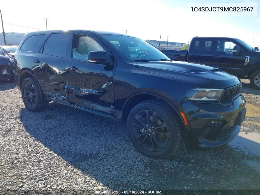 2021 Dodge Durango R/T Awd VIN: 1C4SDJCT9MC825967 Lot: 40286195