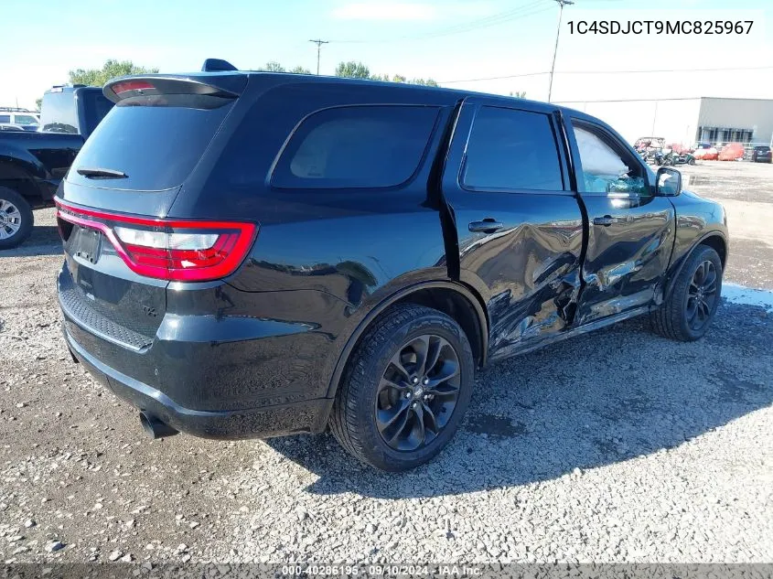 2021 Dodge Durango R/T Awd VIN: 1C4SDJCT9MC825967 Lot: 40286195