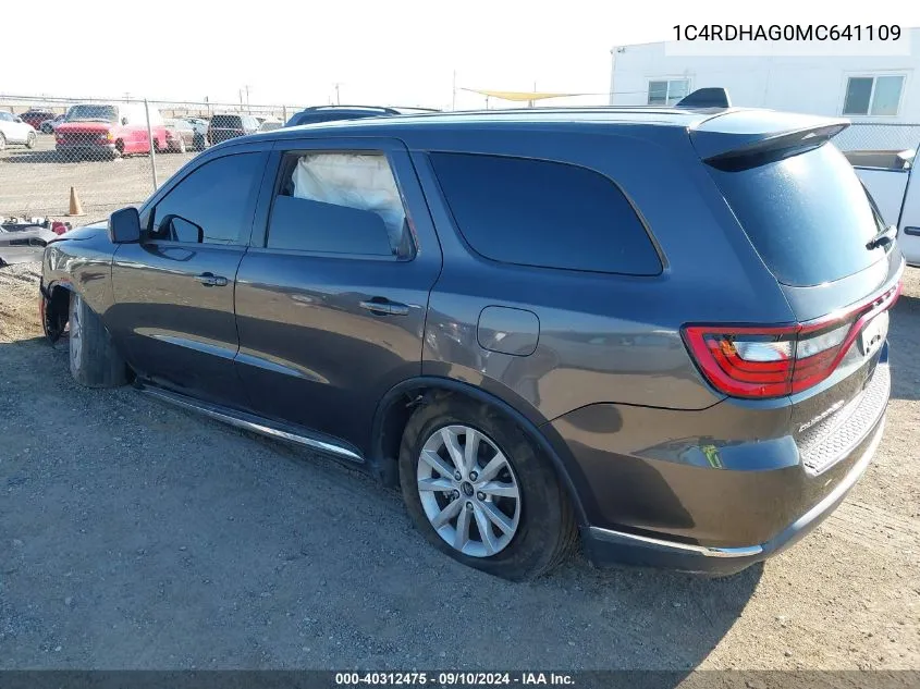 1C4RDHAG0MC641109 2021 Dodge Durango Sxt