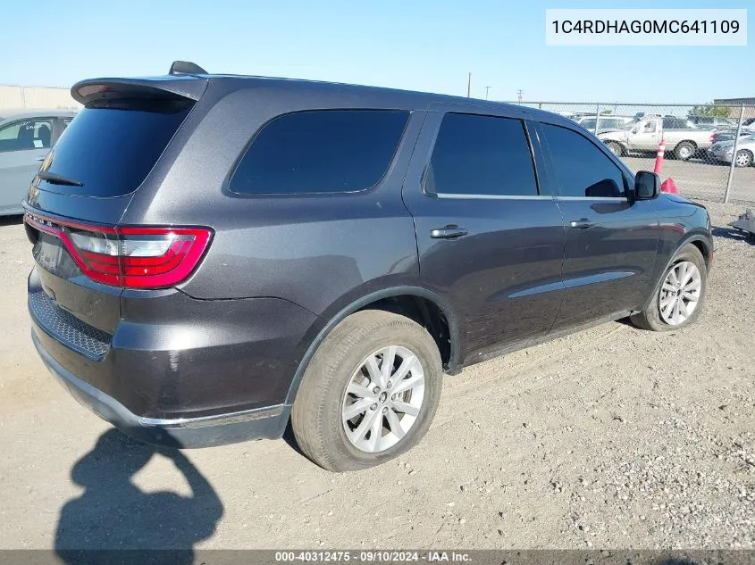 1C4RDHAG0MC641109 2021 Dodge Durango Sxt