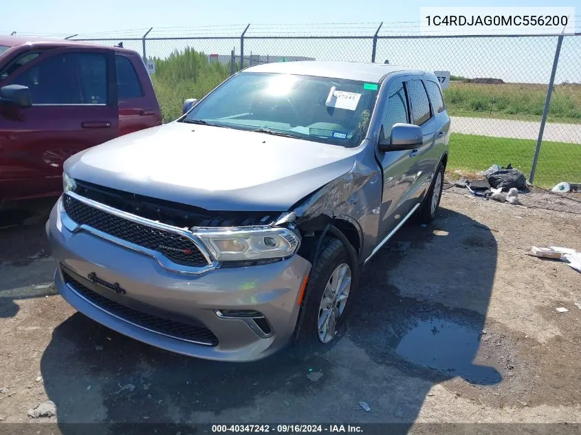 2021 Dodge Durango Sxt Awd VIN: 1C4RDJAG0MC556200 Lot: 40347242