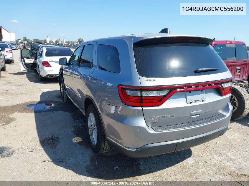 2021 Dodge Durango Sxt Awd VIN: 1C4RDJAG0MC556200 Lot: 40347242