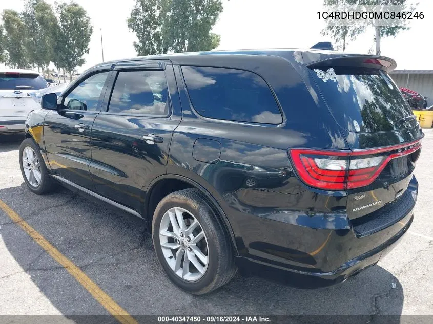 2021 Dodge Durango Gt Plus Rwd VIN: 1C4RDHDG0MC846246 Lot: 40347450