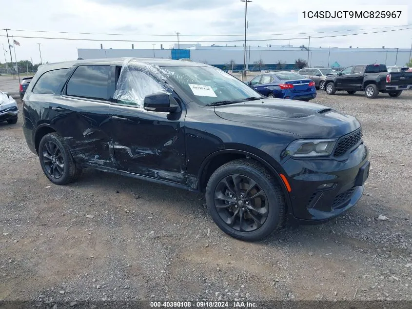 2021 Dodge Durango R/T Awd VIN: 1C4SDJCT9MC825967 Lot: 40390108