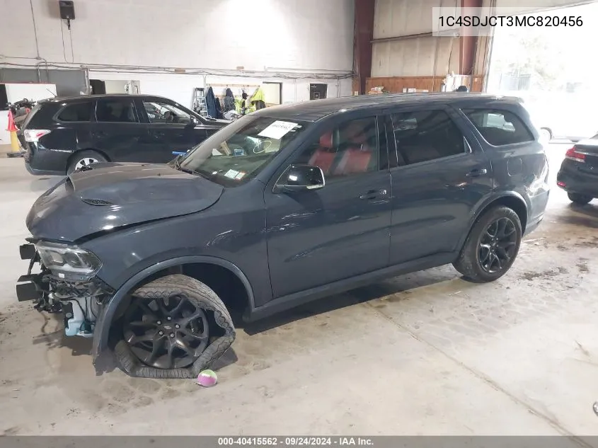 2021 Dodge Durango R/T VIN: 1C4SDJCT3MC820456 Lot: 40415562