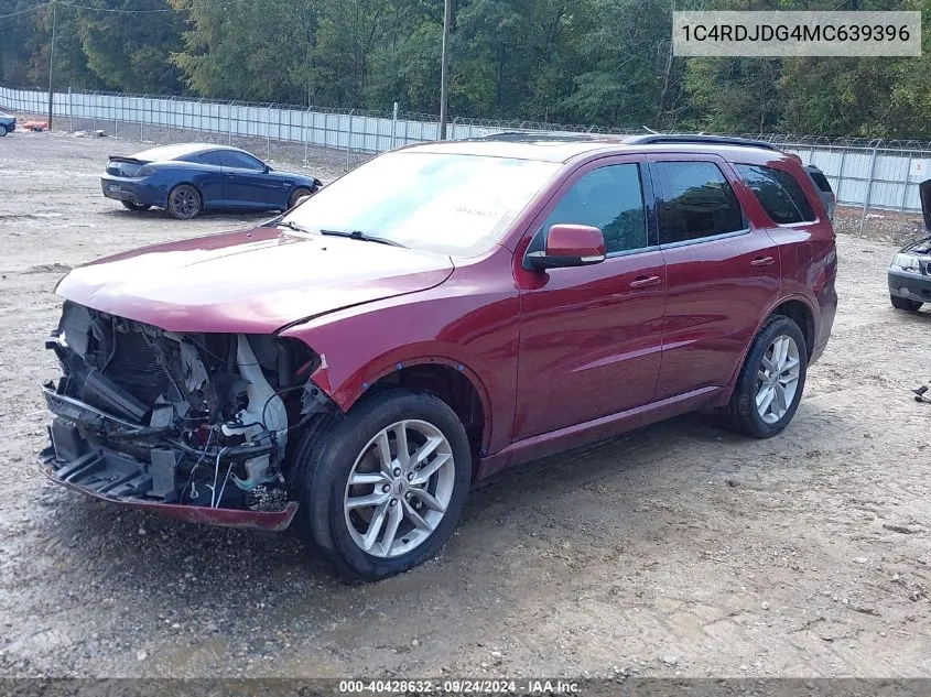 2021 Dodge Durango Gt Plus Awd VIN: 1C4RDJDG4MC639396 Lot: 40428632