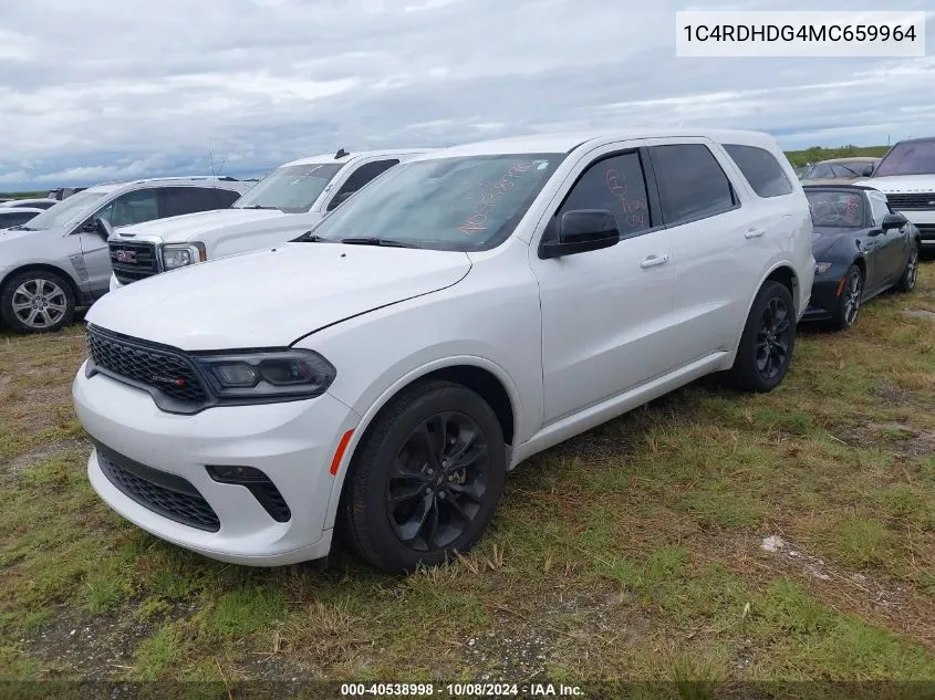 2021 Dodge Durango Gt VIN: 1C4RDHDG4MC659964 Lot: 40538998