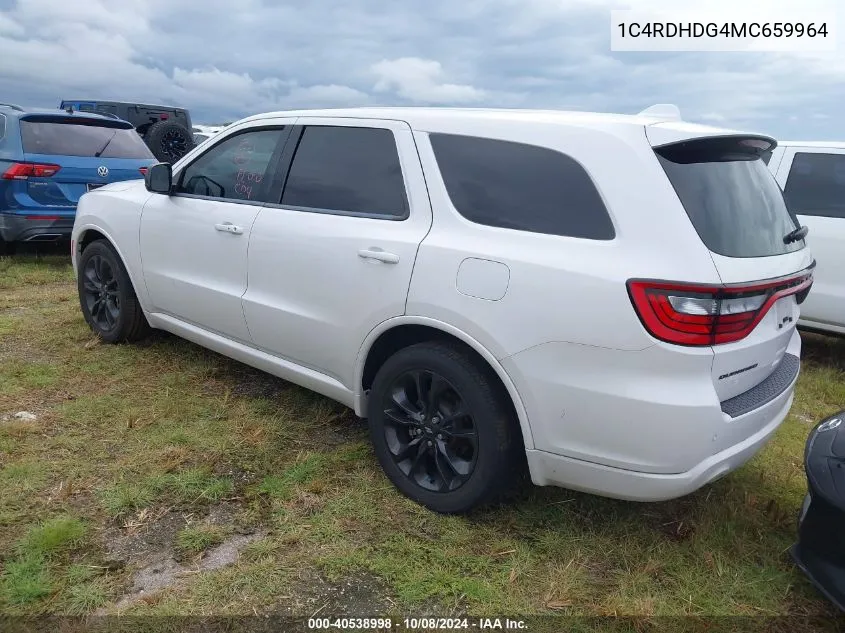 1C4RDHDG4MC659964 2021 Dodge Durango Gt