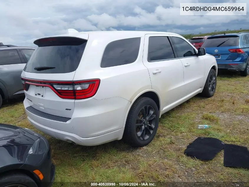 1C4RDHDG4MC659964 2021 Dodge Durango Gt