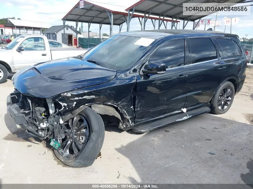 2021 Dodge Durango Gt Plus Awd VIN: 1C4RDJDG6MC848686 Lot: 40556286