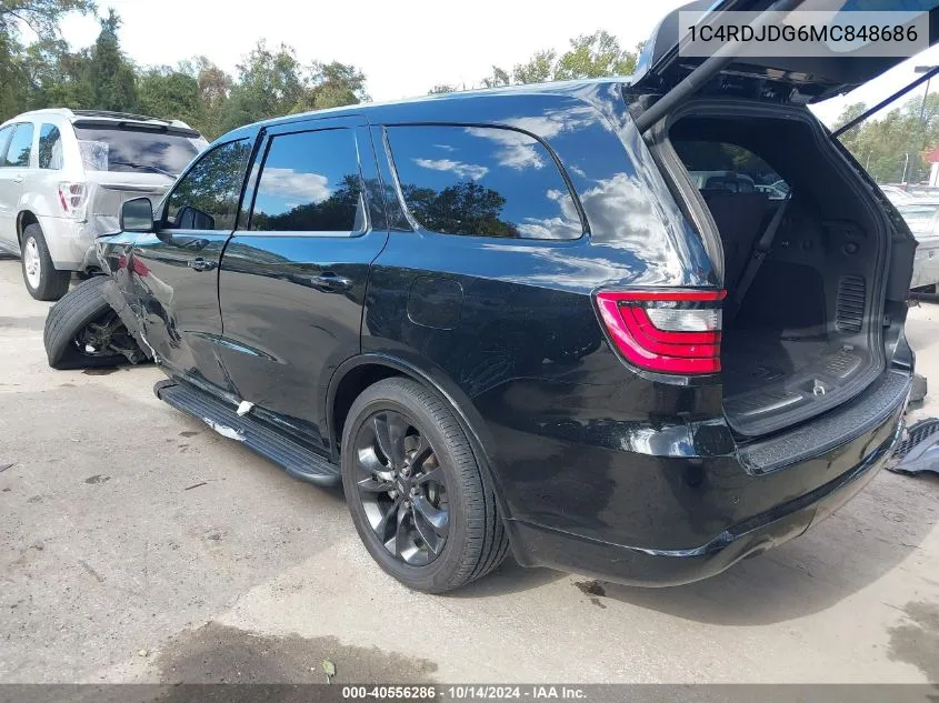 2021 Dodge Durango Gt Plus Awd VIN: 1C4RDJDG6MC848686 Lot: 40556286