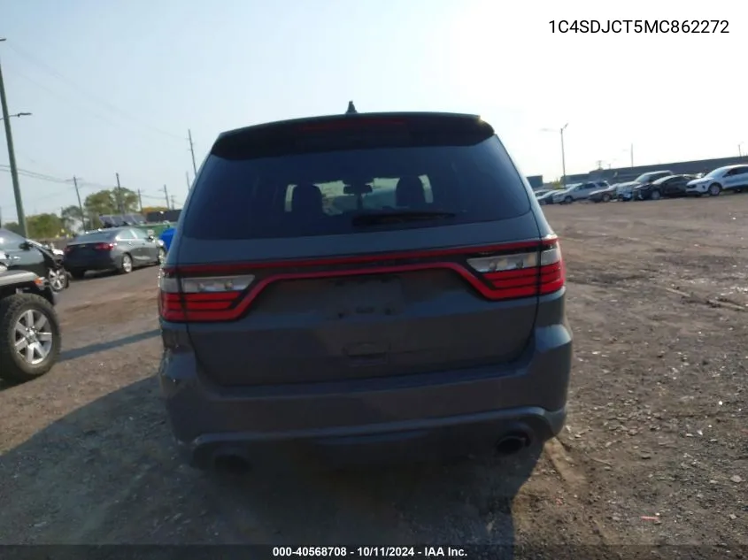 2021 Dodge Durango R/T VIN: 1C4SDJCT5MC862272 Lot: 40568708