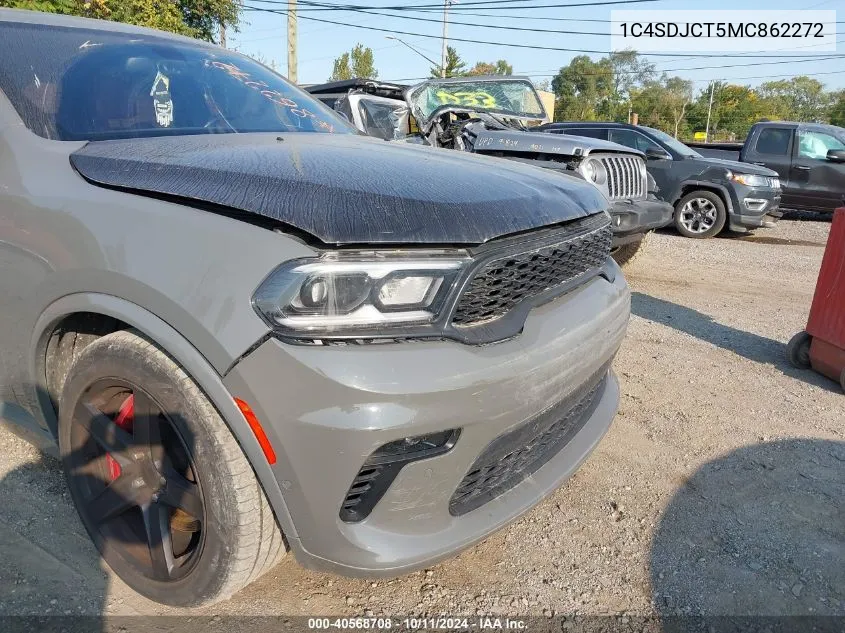 2021 Dodge Durango R/T VIN: 1C4SDJCT5MC862272 Lot: 40568708