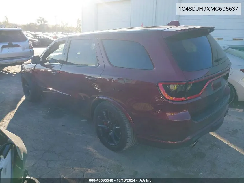 2021 Dodge Durango Srt Hellcat Awd VIN: 1C4SDJH9XMC605637 Lot: 40595546