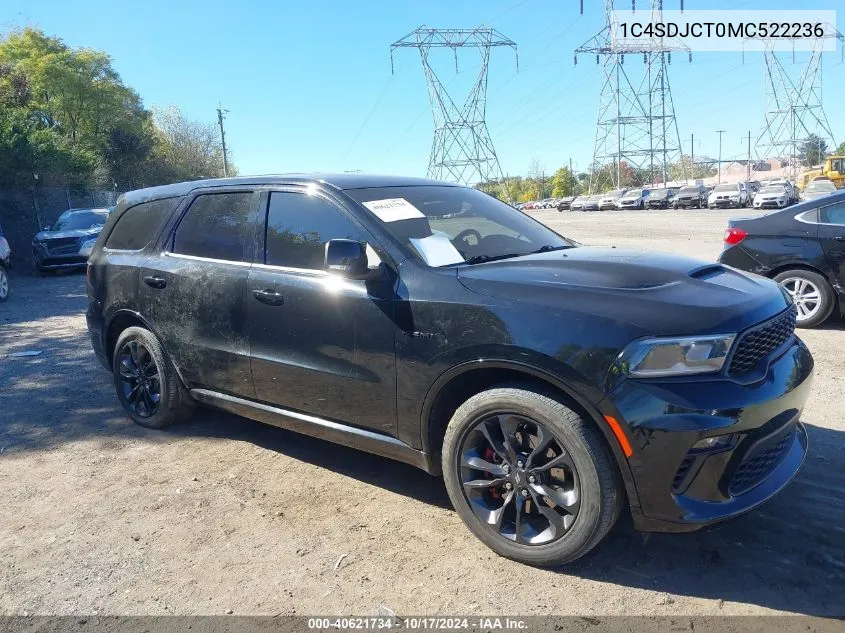 2021 Dodge Durango R/T Awd VIN: 1C4SDJCT0MC522236 Lot: 40621734