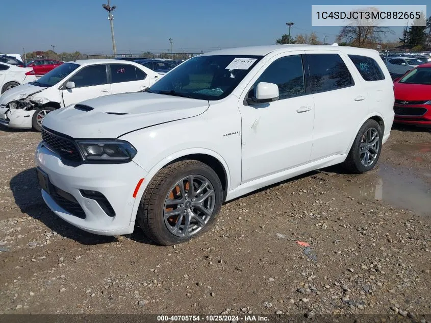 2021 Dodge Durango R/T Awd VIN: 1C4SDJCT3MC882665 Lot: 40705754