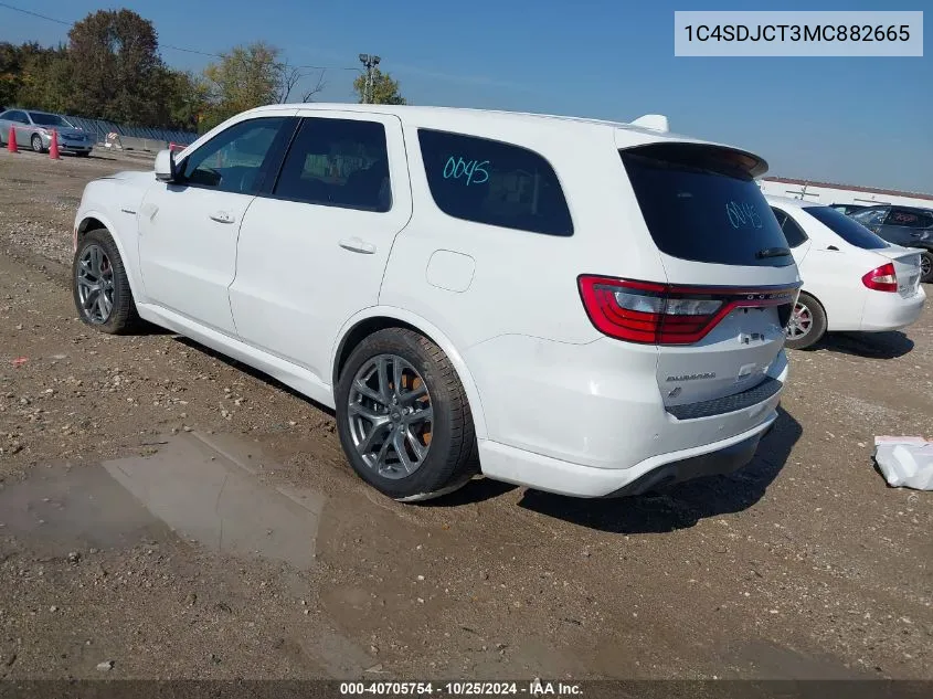 2021 Dodge Durango R/T Awd VIN: 1C4SDJCT3MC882665 Lot: 40705754