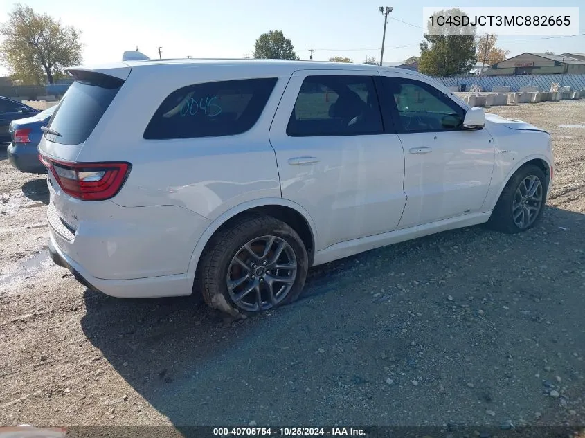 2021 Dodge Durango R/T Awd VIN: 1C4SDJCT3MC882665 Lot: 40705754