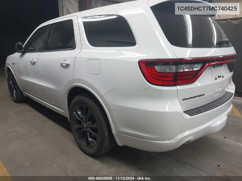 1C4SDHCT7MC740425 2021 Dodge Durango R/T Rwd