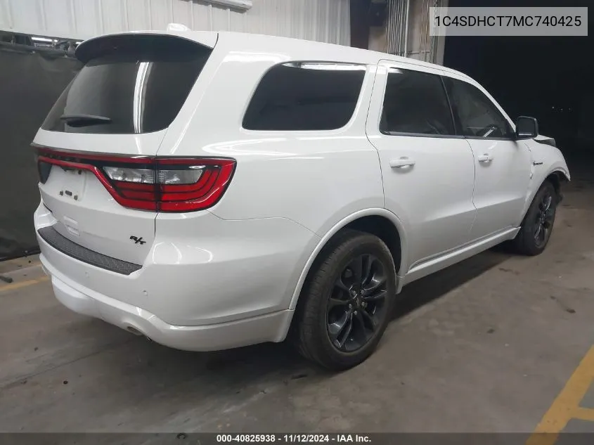 1C4SDHCT7MC740425 2021 Dodge Durango R/T Rwd