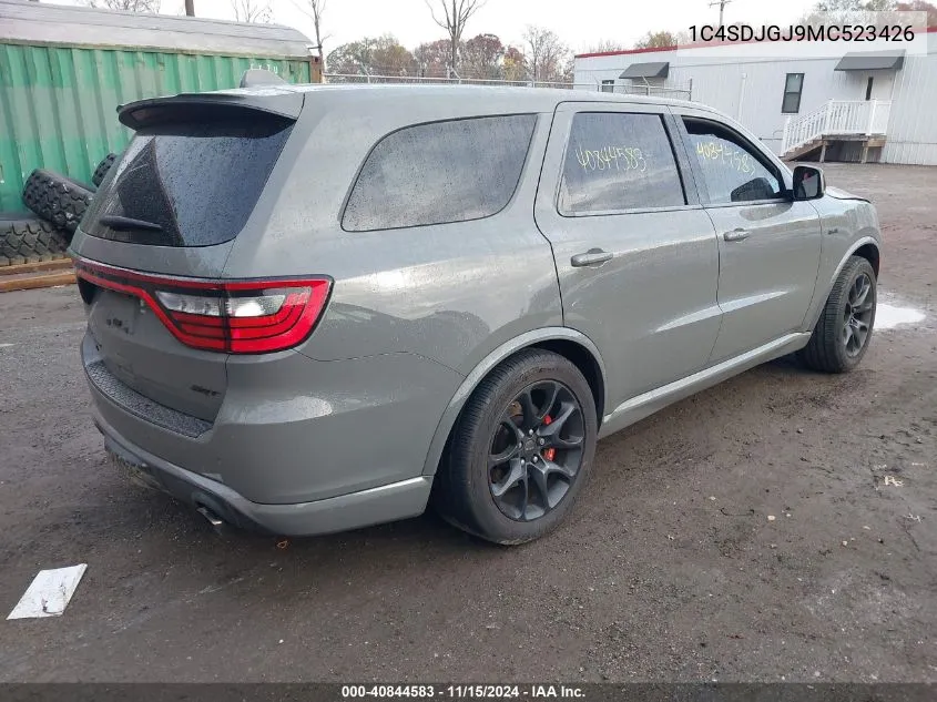 2021 Dodge Durango Srt 392 Awd VIN: 1C4SDJGJ9MC523426 Lot: 40844583