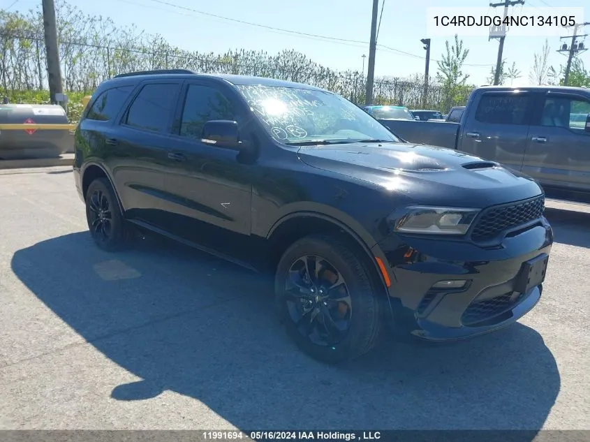 1C4RDJDG4NC134105 2022 Dodge Durango Gt